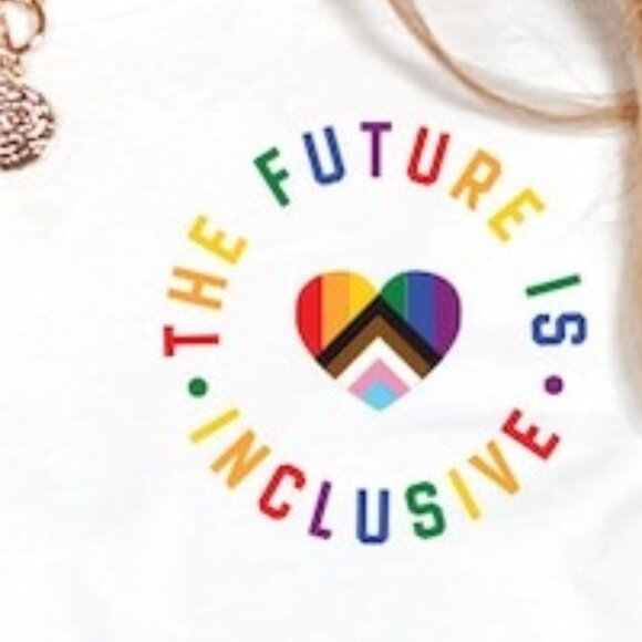 The Future Is Inclusive Shirt, Retro Rainbow Pride Shirt, LGBTQIA+ Pride Shirt - Picture 2 of 4